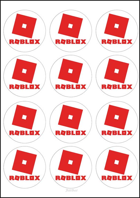 Roblox 710 - 12 koleček o průměru 6cm (formát A4)