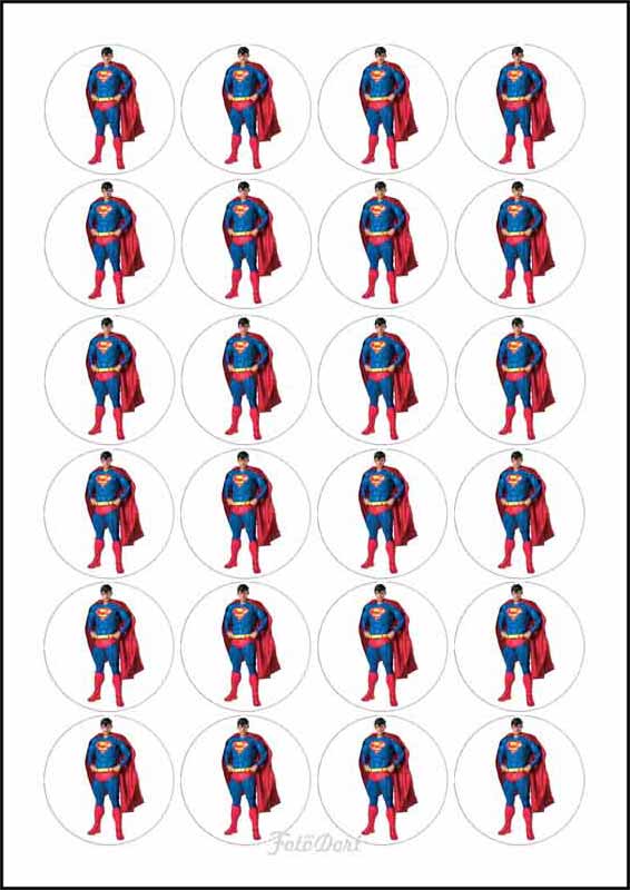 Superman 720 - 24 obrázků o průměru 4cm