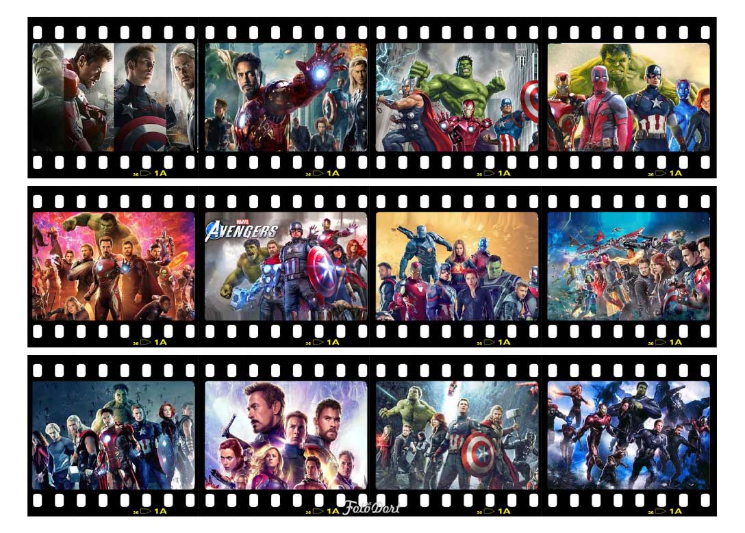 Avengers 590 - Filmový pás - výška 6cm, celková délka 77, formát A4