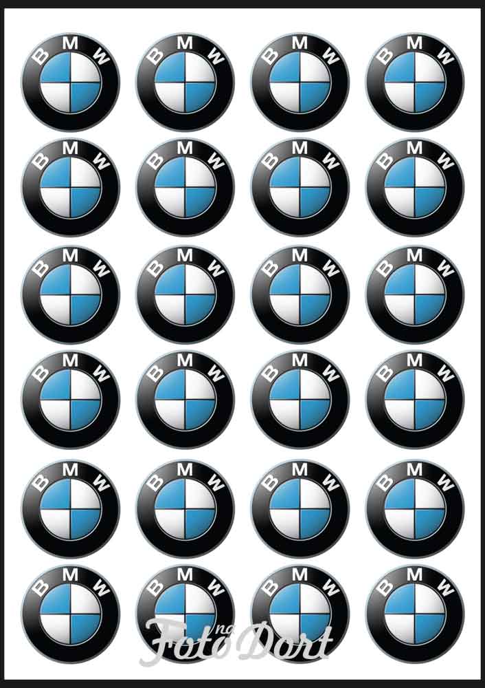 24 koleček o průměru 4cm s logem BMW